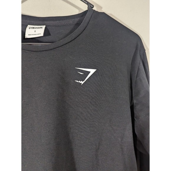 Gymshark EUC Black Long Sleeve Essential Athletic Shirt Men Size S - Picture 3 of 7